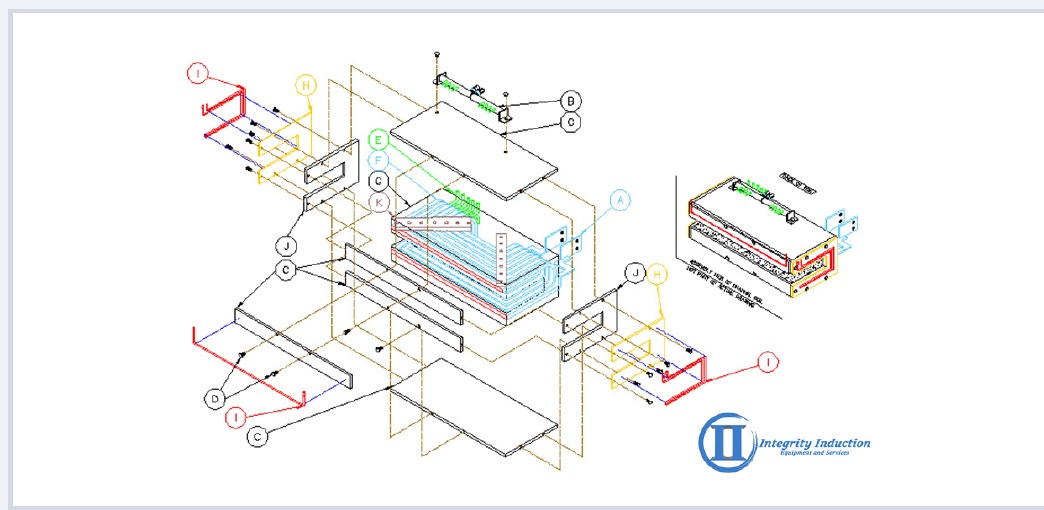 Channel type coil &mdash; isometric drawing