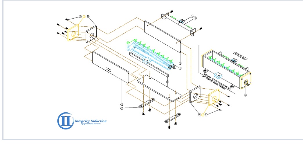 Fiber housing coil &mdash; isometric drawing
